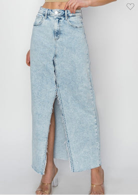 High Rise Crossover Maxi Skirt